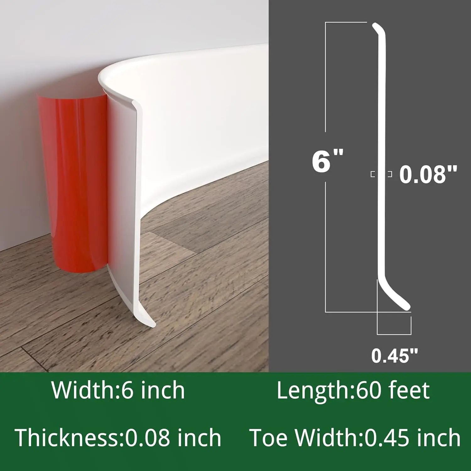 Battiscopa Flessibile in Vinil - Baseboard Molding Trim recensione e prezzo