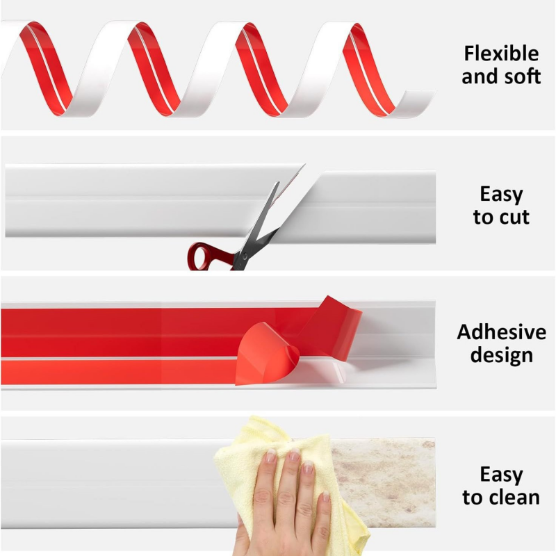 1 Rotolo 3 Metri x 2 cm Profil - Baseboard Molding Trim recensione e prezzo