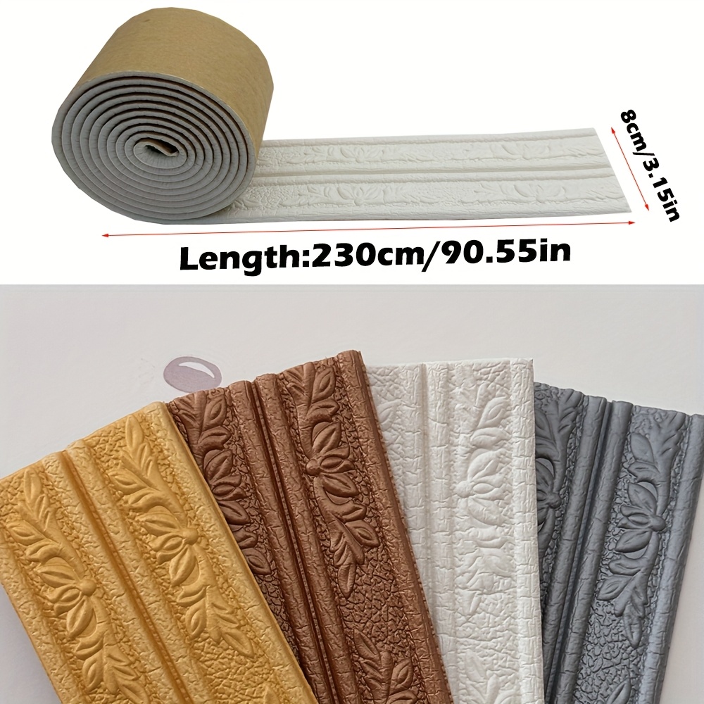 2 pezzi in rilievo autoadesivo - Baseboard Molding Trim recensione e prezzo